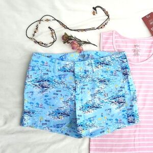 OLD NAVY PIXIE Light Blue Hawaii Theme Shorts with Pockets